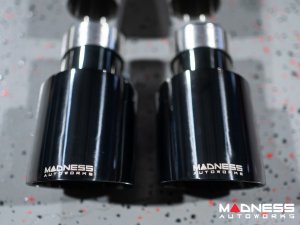 Jaguar F-TYPE Performance Exhaust System - MADNESS - 2.0L Turbo - Center Exit - Black Chrome Exhaust Tips Jaguar F-TYPE Performance Exhaust System - MADNESS - 2.0L Turbo - Center Exit - Black Chrome Exhaust Tips